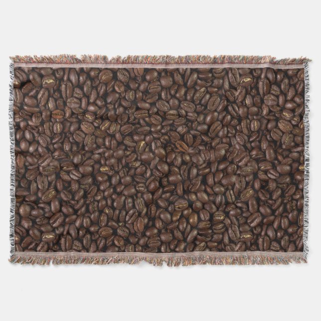 Coffee Beans Throw Blanket (Front)