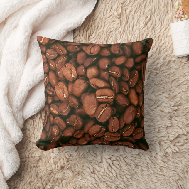 Coffee beans throw pillow (Blanket)