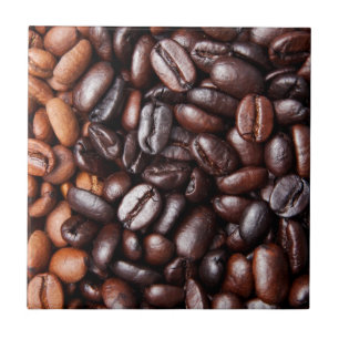 Coffee Beans - whole light and dark roasted Ceramic Tile