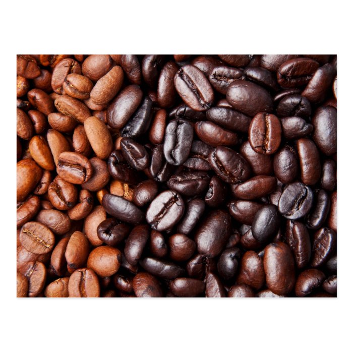 Coffee Beans   whole light and dark roasted Postcard