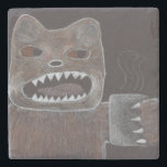 Coffee Bear Coaster<br><div class="desc">Give your coffee a fitting place to rest with this fun coffee bear stone coaster. A great gift to give yourself or others.</div>