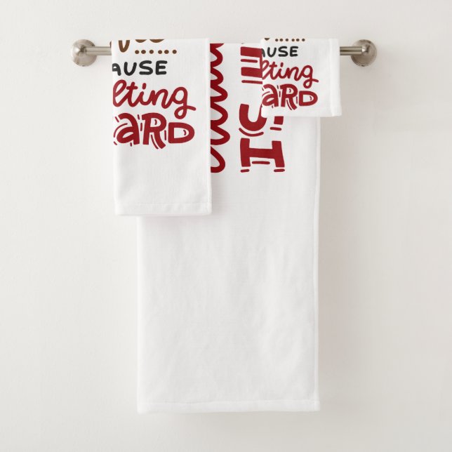 Coffee Because Adulting Is Hard Bath Towel Set (Insitu)