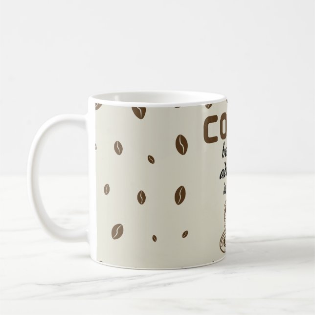 Coffee because adulting is hard  mug (Left)