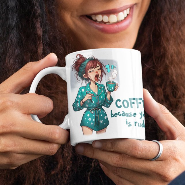 Coffee! Because Yawning is Rude Giant Coffee Mug (Creator Uploaded)