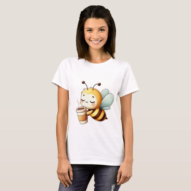 Coffee Bee – Morning Energy Mode T-Shirt (Front Full)
