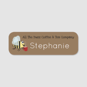 Coffee Bee Name Tag