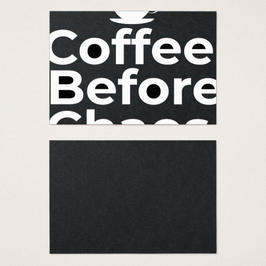 Coffee Before Chaos – Morning Motivation Quote (Front & Back)