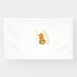 Coffee Before Questions Sloth T-Shirt Banner