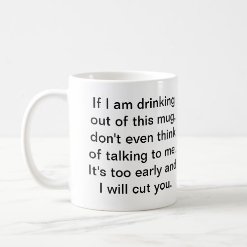 Coffee Before Safe Conversation Coffee Mug