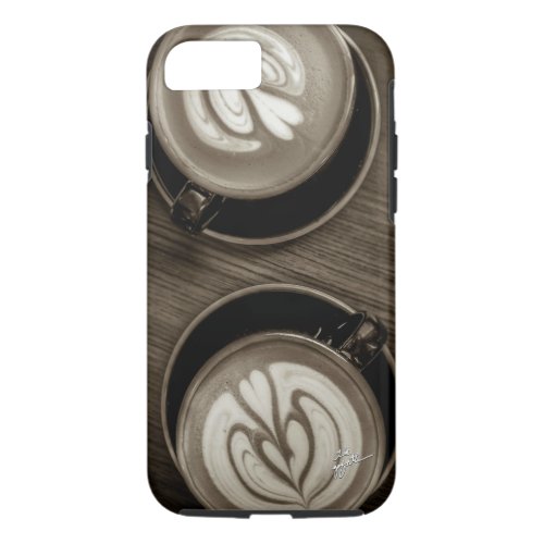 Coffee Between Friends Sepia Unique Modern Trendy iPhone 87 Case