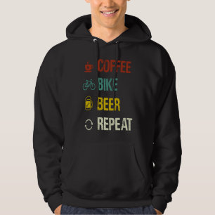 Coffee Bike Beer Repeat  Cycling Hoodie