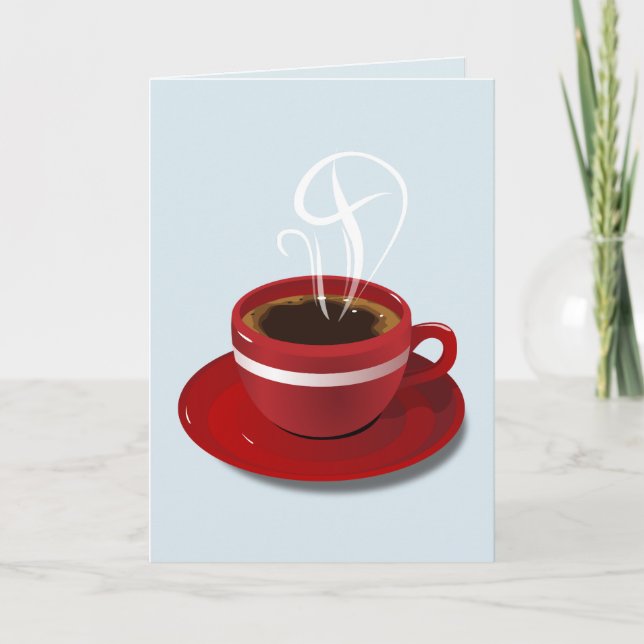 COFFEE BIRTHDAY GREETING CARD (Front)