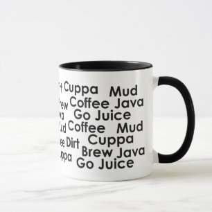Coffee, Black 11 oz Ringer Mug