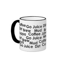 Coffee, Black 11 oz Ringer Mug