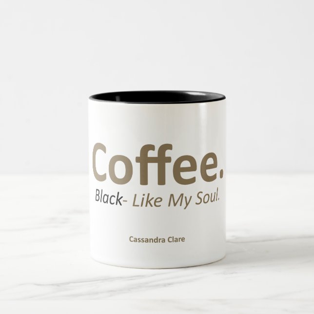 Coffee, Black 11 oz Two Tone Funny Mug (Center)