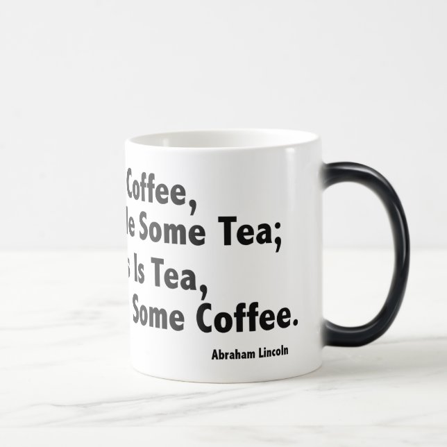Coffee? Black/White 11 oz Morphing Mug (Right)