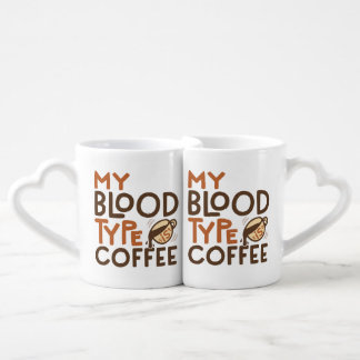 Coffee Blood Type Graphic for Coffee Lover Gift Coffee Mug Set