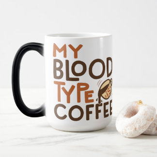 Coffee Blood Type Graphic for Coffee Lover Gift Color Morph Mug