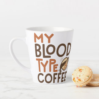 Coffee Blood Type Graphic for Coffee Lover Gift Latte Mug