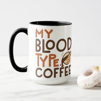 Coffee Blood Type Graphic for Coffee Lover Gift Mug