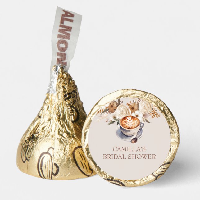Coffee Boho Floral Bridal Shower  Hershey®'s Kisses® (Front)