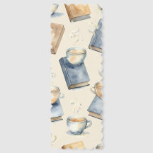 Coffee Book Stack Reader Bookmark