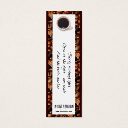 Coffee Bookmark by SendCoffee (Front)