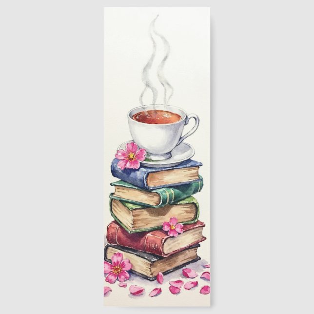 Coffee, Books & Blossoms Bookmarks (Front)