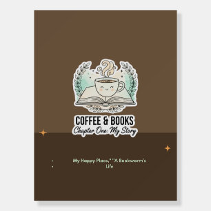 Coffee & Books – Cozy Reading Lover Aesthetic Bann Foam Board