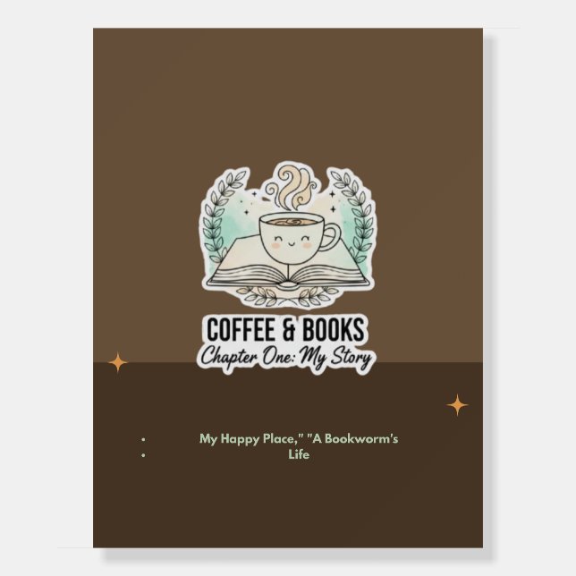 Coffee & Books – Cozy Reading Lover Aesthetic Bann Foam Board (Front)