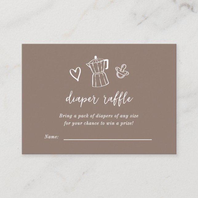 Coffee Books for Baby Enclosure Card Espresso (Front)
