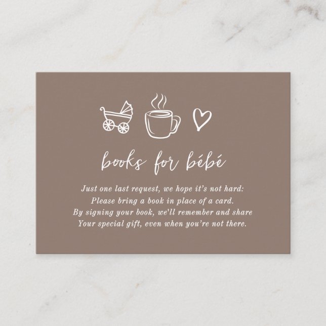 Coffee Books for Baby Enclosure Card Espresso (Front)