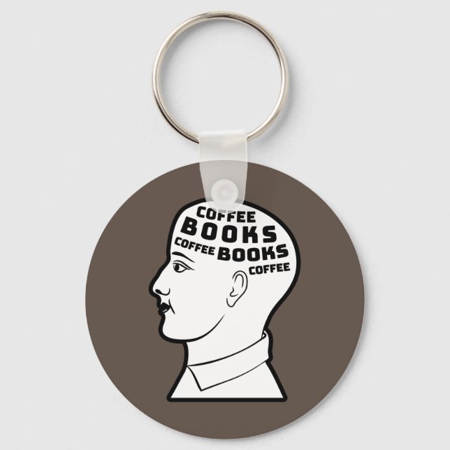 Coffee & Books Keychain (Front)