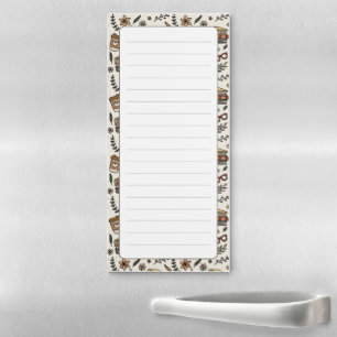 Coffee & Books Magnetic Notepad Grocery To-Do List