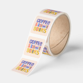 Coffee & Books Sticker Bookish Illustrated Design