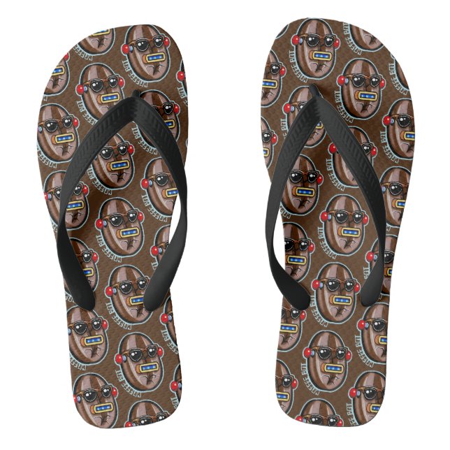 Coffee Bot Flip Flops (Footbed)