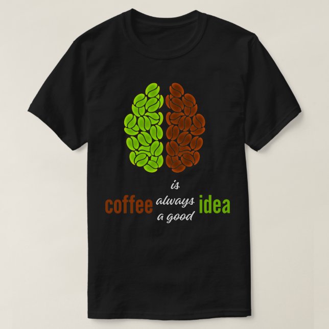 coffee brain brain happy brain bipolar psychiatry T-Shirt (Design Front)