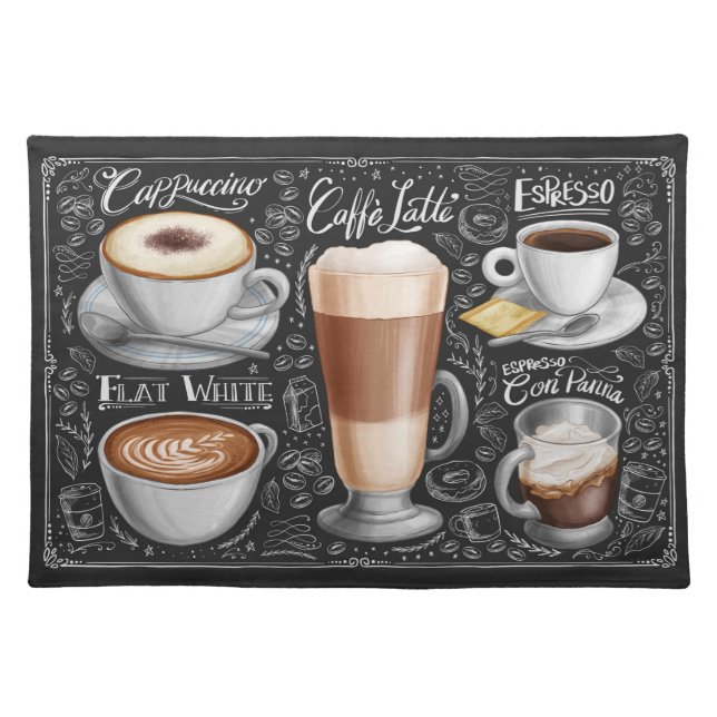 Coffee Brands  Cloth Placemat (Front)