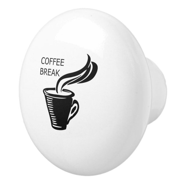Coffee Break Ceramic Knob (Right)