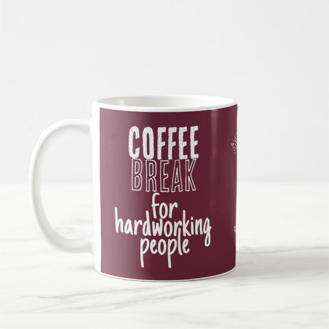 Coffee Break – Great Ideas – Burgundy  Mug (Left)