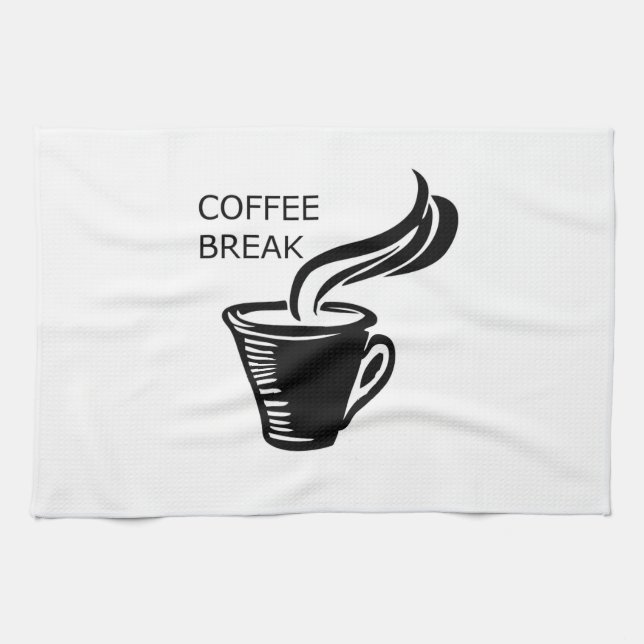 Coffee Break Kitchen Towel (Horizontal)