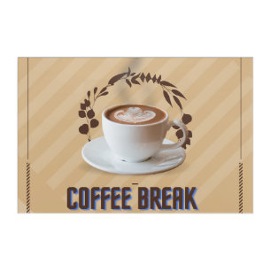 Coffee Break Latte-Art Office Home Business Cafe Acrylic Print