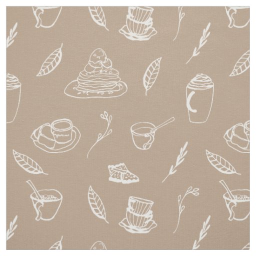 Coffee Break Mocha Brown Fabric