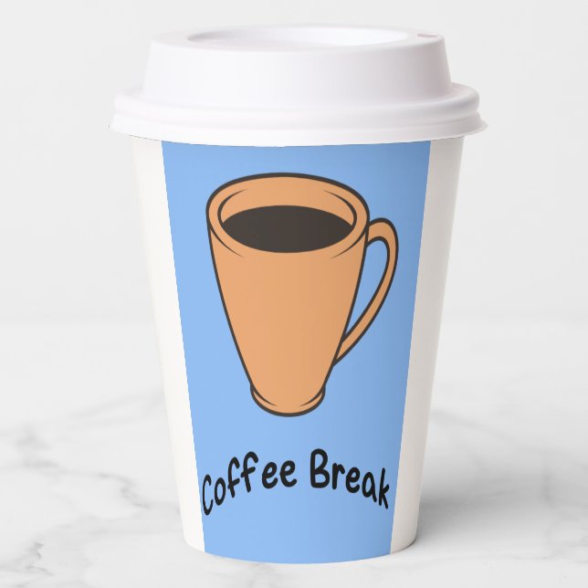 Coffee break paper cups with lid (Front)