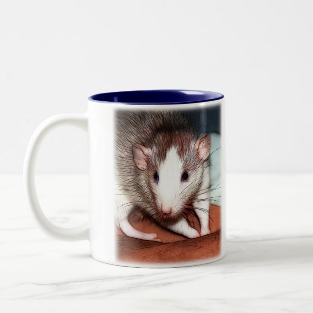 Coffee Break Ratties 02 Two-Tone Coffee Mug (Left)