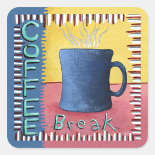Coffee Break Square Sticker