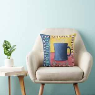Coffee Break Throw Pillow