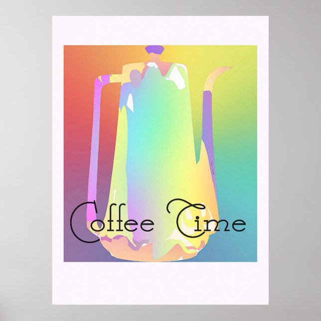 Coffee Break Time Pastel Poster  (Front)