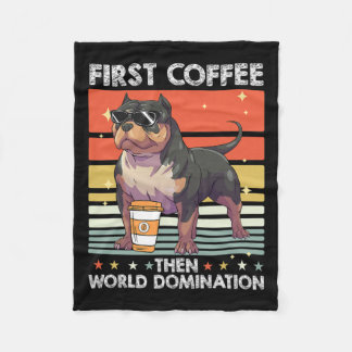 Coffee Breed Dog - Pet American Bully Fleece Blanket