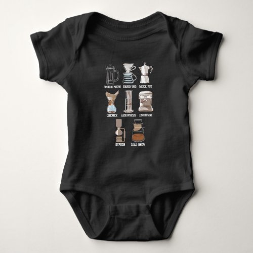 Coffee Brew Method Caffeine Espresso Latte Baby Bodysuit